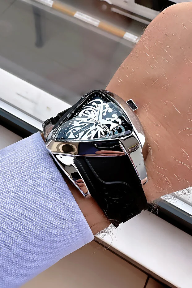 Homies Orijinal Özel Kutulu Polat Alemdar Kol Saati Siyah Renk Silikon Kordon